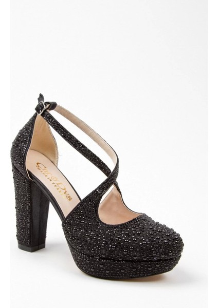 Kadın Moda Şık Gold Full Inci Taş Yüksek Topuk Düğün Nişan Gece Abiye Ayakkabı fiyatları