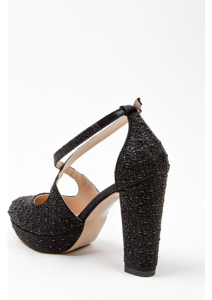 Kadın Moda Şık Gold Full Inci Taş Yüksek Topuk Düğün Nişan Gece Abiye Ayakkabı fırsatları