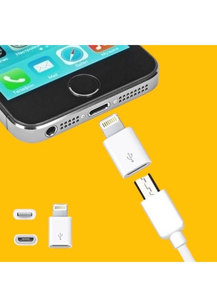 Pratikaı Apple iPhone / iPad Micro USB Dönüştürücü Adaptör | Otg & Şarj Uyumu