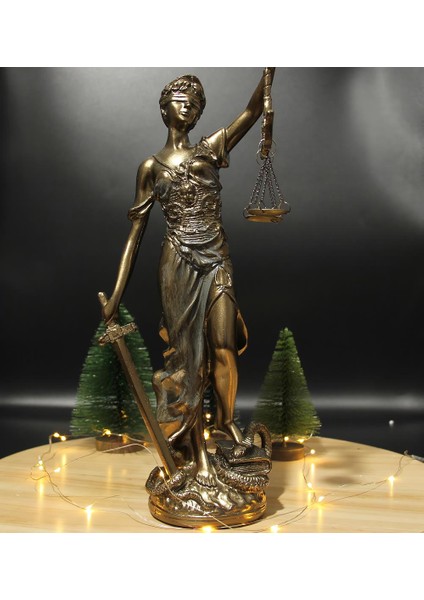 Lüks Adalet Tanrıçası Themis Adalet Heykeli Biblo Dekoratif Obje Ev Ofis Yeni Yıl Avukat Hediyesi fiyatları