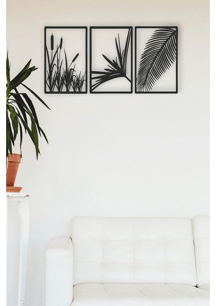 Yaprak ve Sazlık Temalı Lazer Kesim Ahşap Duvar Dekoru fiyatları