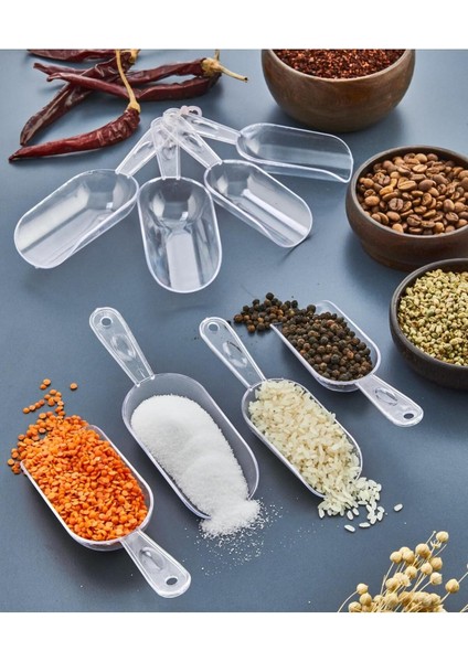 12'li Çok Amaçlı Ölçü Küreği, Plastik, 0-249 ml, Baharat, Un, Şeker, Bakliyat, Deterjan fiyatları