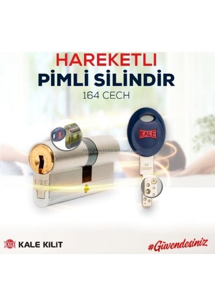 Kale 164 Cech Tüpten Şifreli Hareketli Pimli Yüksek Güvenlikli Silindir