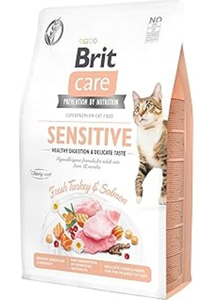 Brit Care Sensitive Healthy Digestion & Delicate Taste, Yetişkin Hassas Kediler Için, Tahılsız, Hip