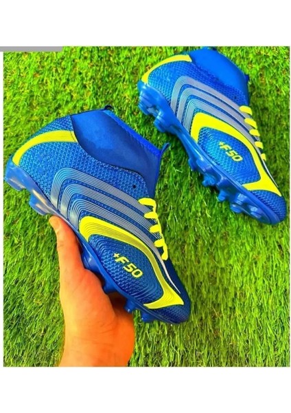 Yusufshoes Lion Boğazlı Çocuk Yetişkin Çoraplı Halı Saha Futbol Ayakkabısı
