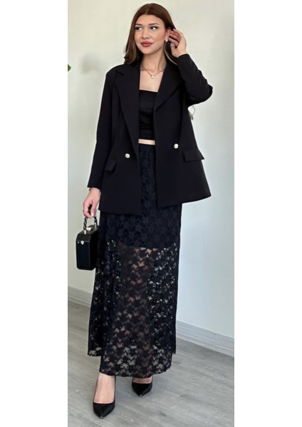 Rahat Kalıp Uzun Kollu Blazer Ceket