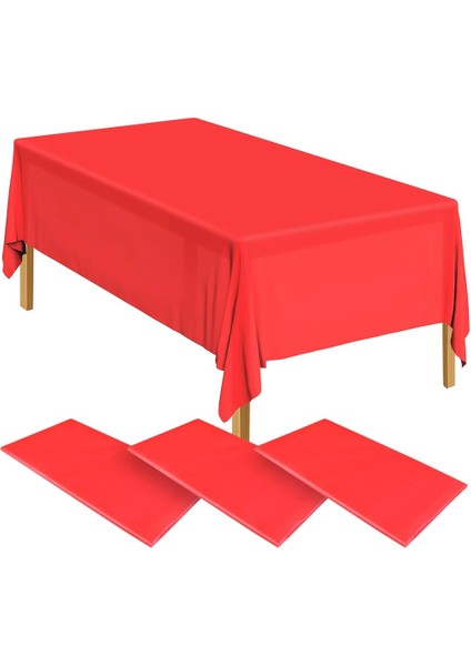 Kırmızı Masa Örtüsü, Kırmızı Masa Eteği, 2 Adet Kırmızı Arka Fon modelleri
