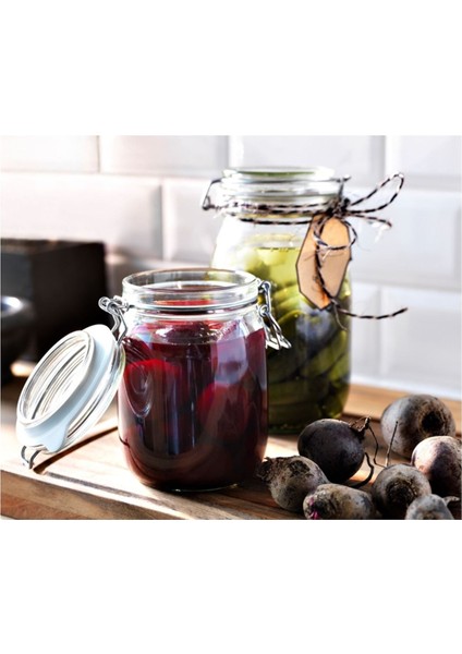 Şeffaf cam kavanoz, 1,8 lt, şık ve dayanıklı, mutfak için ideal seçim modelleri