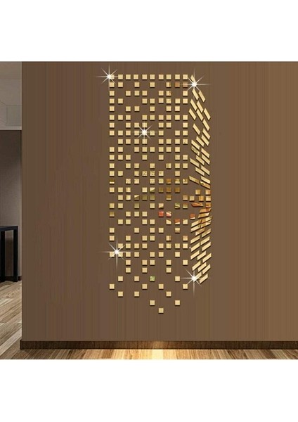 Dekor Süs Mozaık Ayna 200 x Adet Pleksi Dekoratif Gold Antre Banyo modelleri