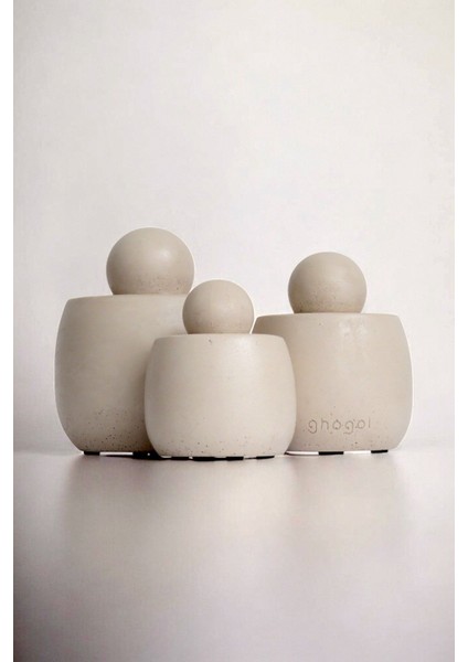 3'lü Beton Kavanoz Seti, Tuzluk, Biberlik, Şekerlik, Çay ve Kahve Kavanozu, Bej fırsatları