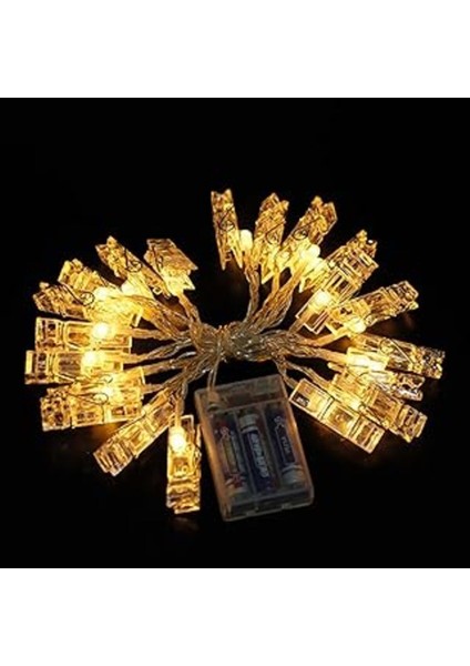 20 Mandallı LED Işıklı Dekoratif Aydınlatma 3 Metre
