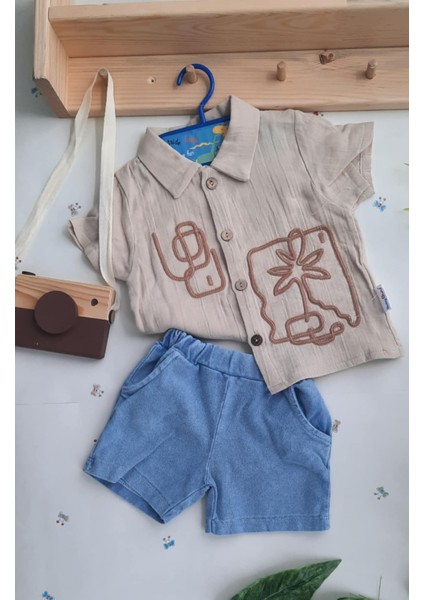 Erkek Bebek Çocuk Bayram ve Özel Günler Için Kısa Kollu Şortlu Takım 2li Alt Üst Takım modelleri