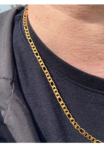 Örme Model Paslanmaz Çelik Erkek Bileklik ve Kolye Set Altın Renk fiyatları