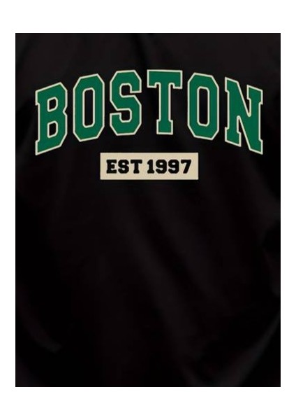 Erkek Boston Baskılı Süprem T-Shirt