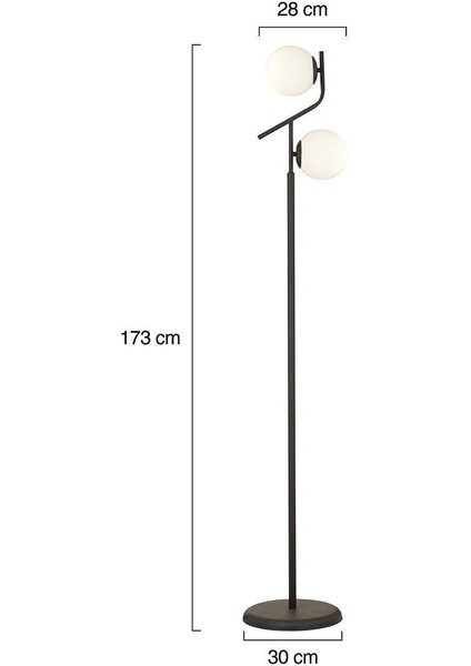 Şık Siyah Beyaz Camlı Metal Lambader, Zarif Aydınlatma, Yerden Yükseklik 101-150 cm indirimleri