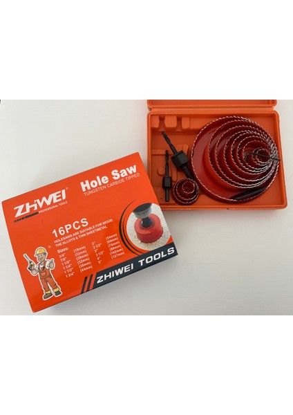 Zhweı Panç Delik Açma - Bilenmiş Set 16 Parça