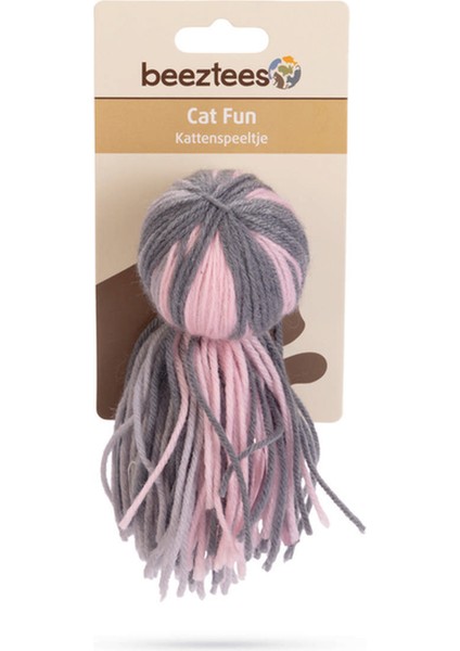 Kedi Oyuncağı, Ahtapot, Yün ve Kurdela, Pembe ve Gri, 15x5x5cm fiyatları