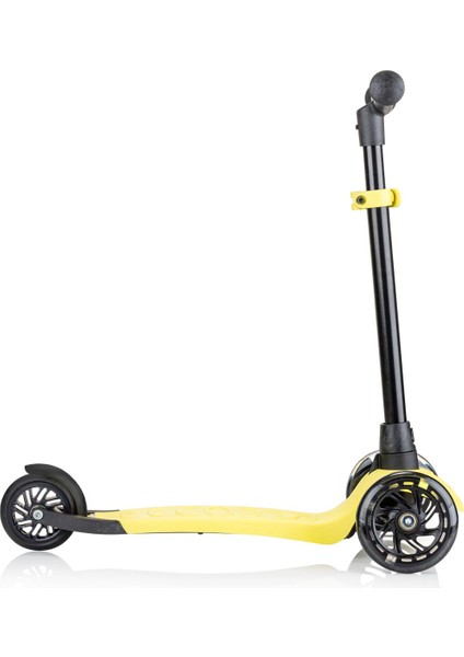 Işıklı Scooter, 3 Tekerli Yükseklik Ayarlı Çocuk Scooter, Sarı