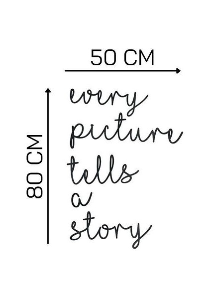 Siyah Every Picture Tells A Story Ahşap Mdf Dekoratif Tablo