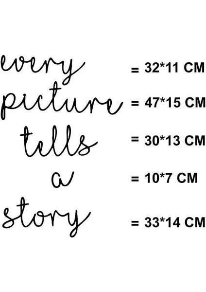Siyah Every Picture Tells A Story Ahşap Mdf Dekoratif Tablo