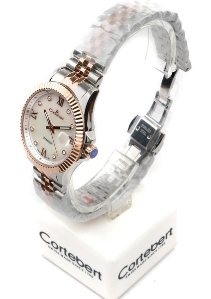 Rose Gold Cortebert Lüks Kadın Kol Saati