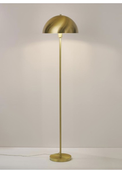 Modern Tasarım Mars Dekoratif Lambader Ayaklı Abajur Metal Eskitme Gold