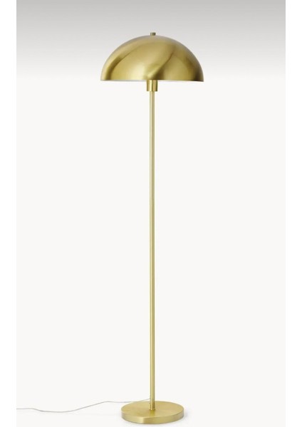 Modern Tasarım Mars Dekoratif Lambader Ayaklı Abajur Metal Eskitme Gold