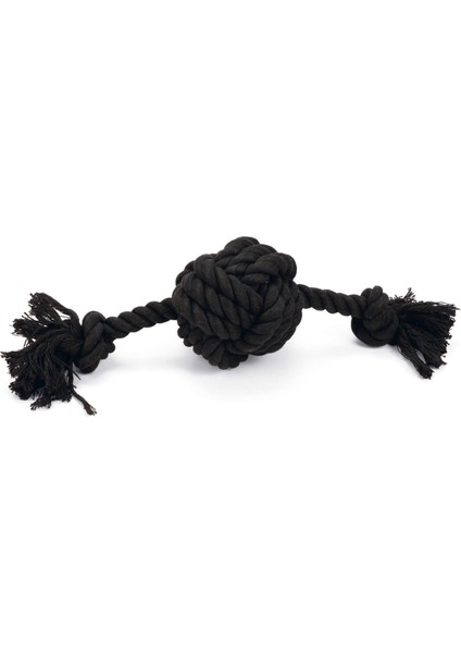 Köpek Oyuncağı, Diş İpinden Top ve İpi, Siyah, 34x10x9cm, 255gr