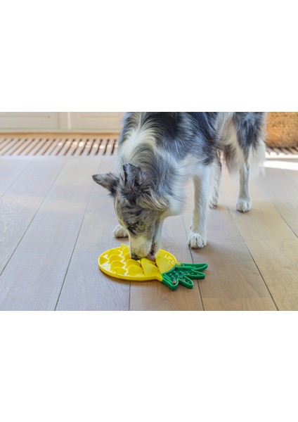 Yavru Köpek Yaş Mama Yeme Oyuncağı, Ananas Şeklinde,silikon, Sarı, 20X20CM Svlrs modelleri