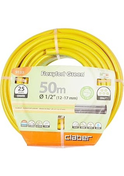 Claber 9133 Flexyfort Green Hortum 50METRE 1/2 Inç