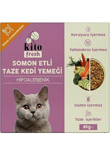 Kito Fresh Somon Etli Kedi Yemeği