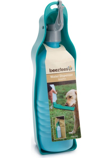 Köpek Seyahat Su Şişesi, Mavi, 29,5x8,5x7,5cm, 750ml modelleri