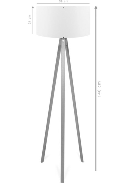 Yeşil Ahşap Üç Ayaklı Şık Kumaş Lambader, Modern Tasarım, Yerden Yükseklik 101-150 cm modelleri