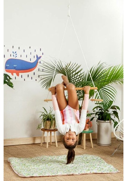 Ahşap Duyusal Çocuk Salıncağı - Doğal Gelişim ve Aktivite için Eğlenceli Jimnastik ve Yoga Oyuncağı modelleri