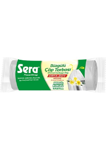 Çöp Torbası Büzgülü Nergis Kokulu Orta Boy 15 Li 55 x 60 cm x 8 Paket