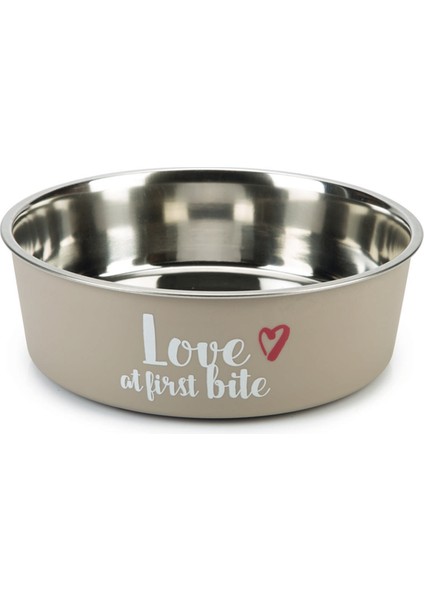 Köpek Mama Su Kabı, Paslanmaz Çelik, Gri, 23cm, 2000ml