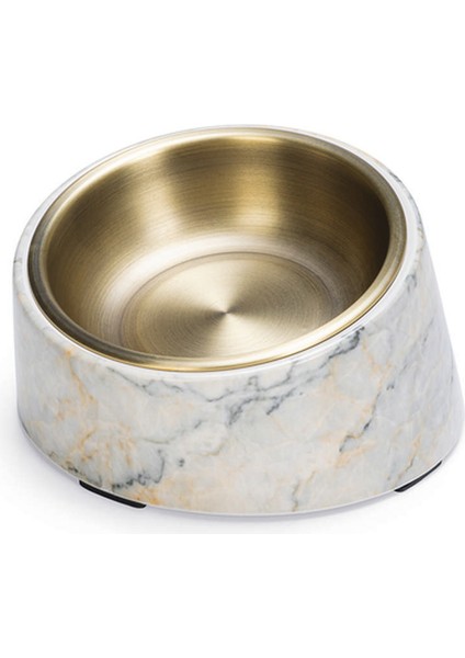 Dbl Kedi Mama Su Kabı, Paslanmaz Çelik, Bej Mermer Görünümlü, 14,5x3,3x7,6cm, 160ML Svlrs fiyatları