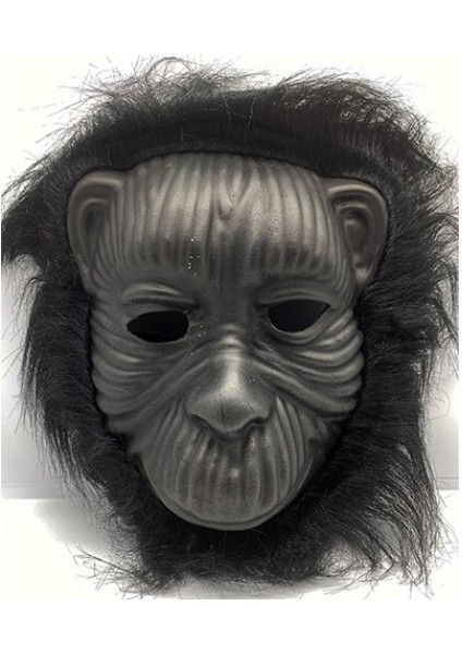 Siyah Eva Goril Maskesi Peluş Tüylü Orangutan Model