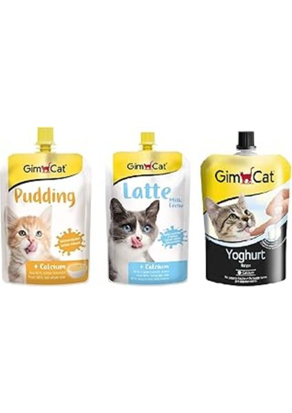Gimcat Cat Milk Latte 200 Ml+Yoğurt 150 Gr+Puding 150 gr