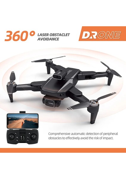 Hd Dual Kamera Katlanır Çantalı Drone Seti Siyah Fırçasız Motor Geri Dönüş Özellikli modelleri