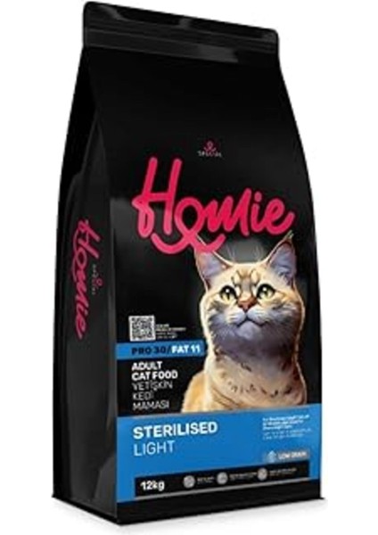 Homie Düşük Tahıllı Kısırlaştırılmış Yetişkin Kedi Maması 12 kg