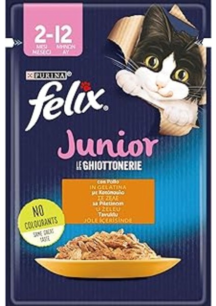 Felix Yavru Tavuk Etli Kedi Yaş Mama (26 x 85 Gr)