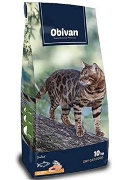 Obivan Somonlu ve Hamsili Kısırlaştırılmış Kedi Maması 10 kg