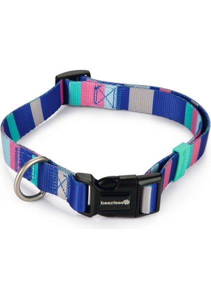 Köpek Boyun Tasması, Renkli Kalın Çizgiler, 48-70cm, 25mm