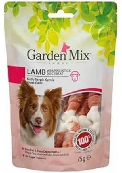 Gardenmix Garden Mix Kuzu Sargılı Kemik Düşük Yağlı Şekersiz Köpek Ödül Maması 75 gr