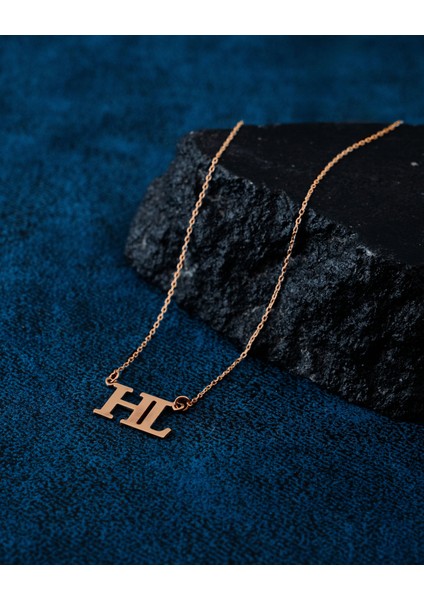 925 Ayar Gümüş 2 Li Harf Kadın Kolye