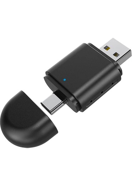 Mini Kablosuz Ios Android Uyumlu Carplay USB ve Type-C 2in1 Araç Multimedya Adaptörü