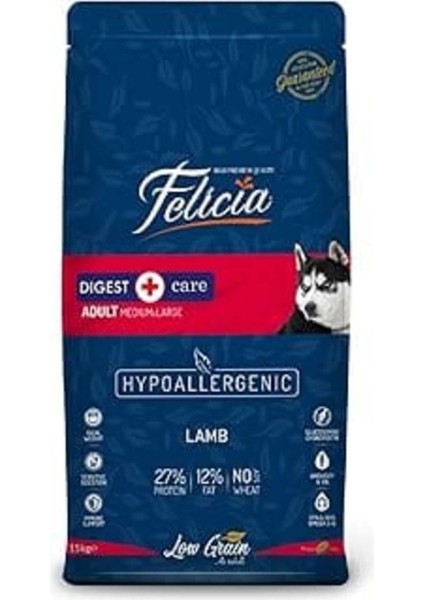 Felicia Az Tahıllı 15 kg Yetişkin Kuzulu M/large Breed Hypoallergenic Köpek Maması