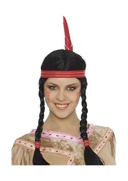 Tüylü Örgülü Kızılderili Parti Peruğu fiyatları