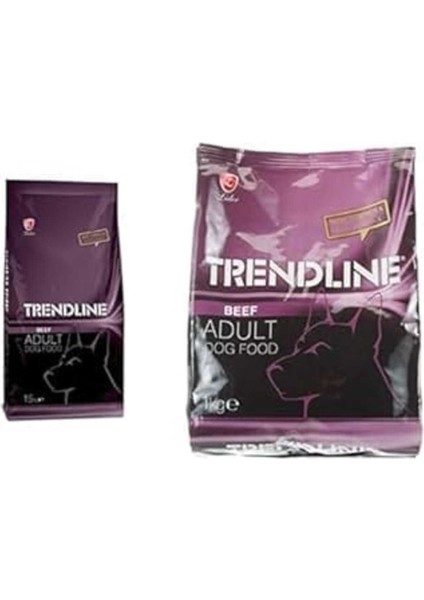 Trendline Biftekli Yetişkin Köpek Maması 15 Kg+Trendline Biftekli Yetişkin Köpek Maması 1 kg